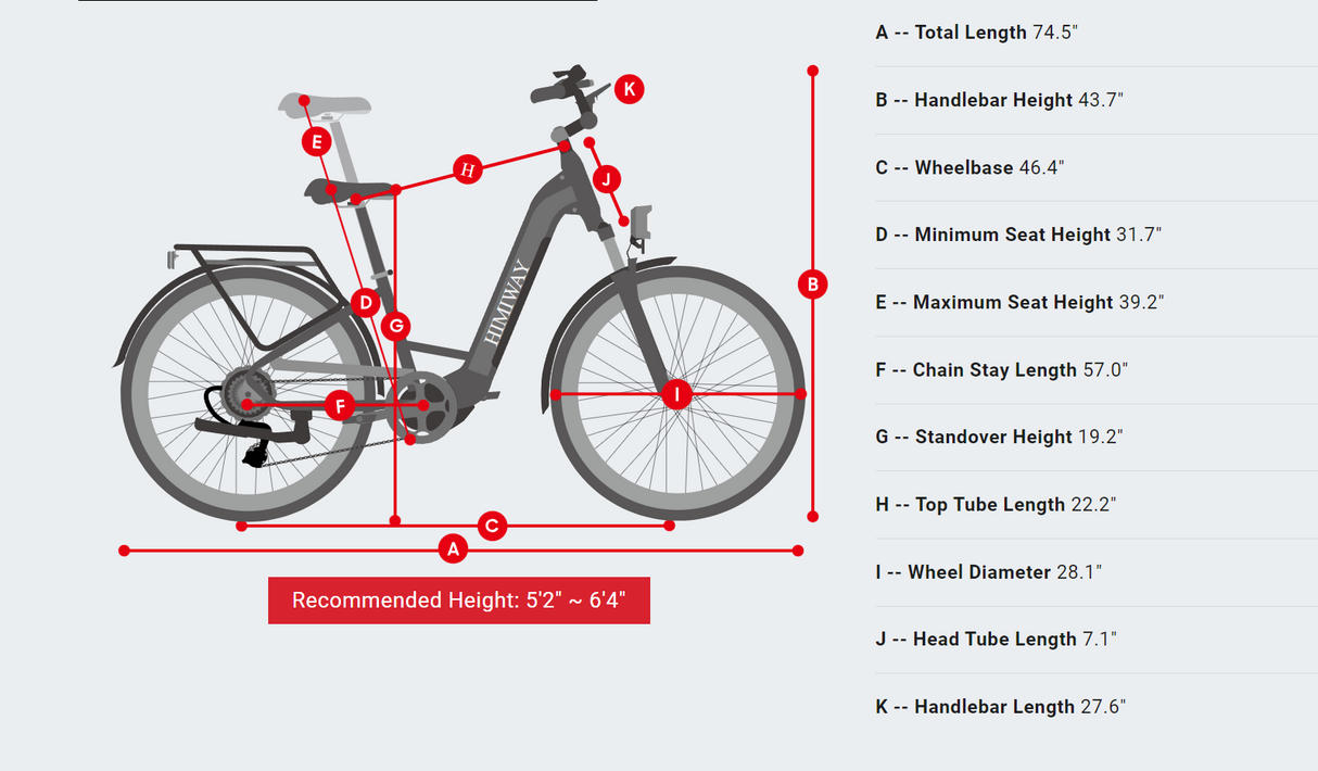 Himiway Rambler Electric City Commuter Bike