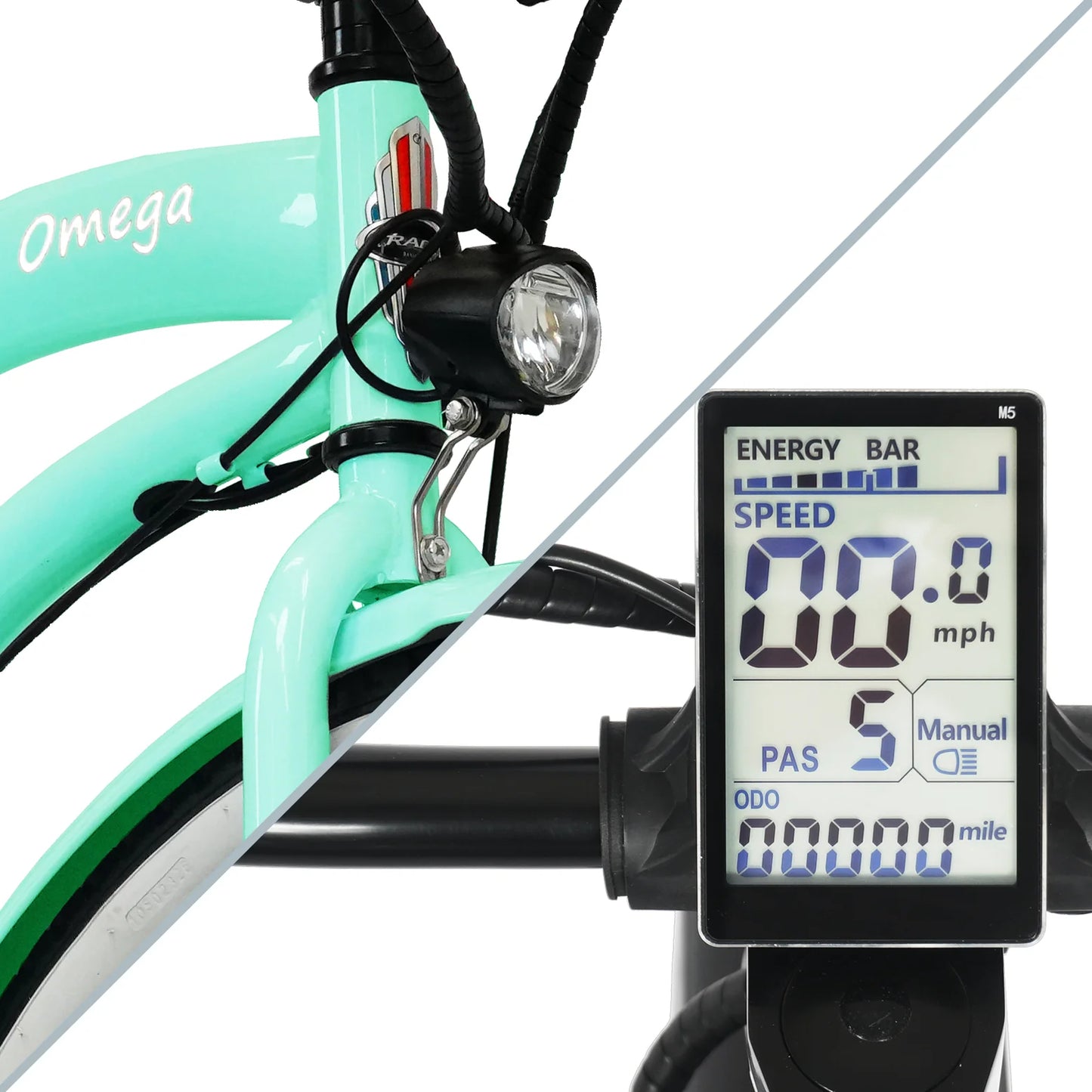 Tracer Omega 26" Electric Beach Cruiser Bike