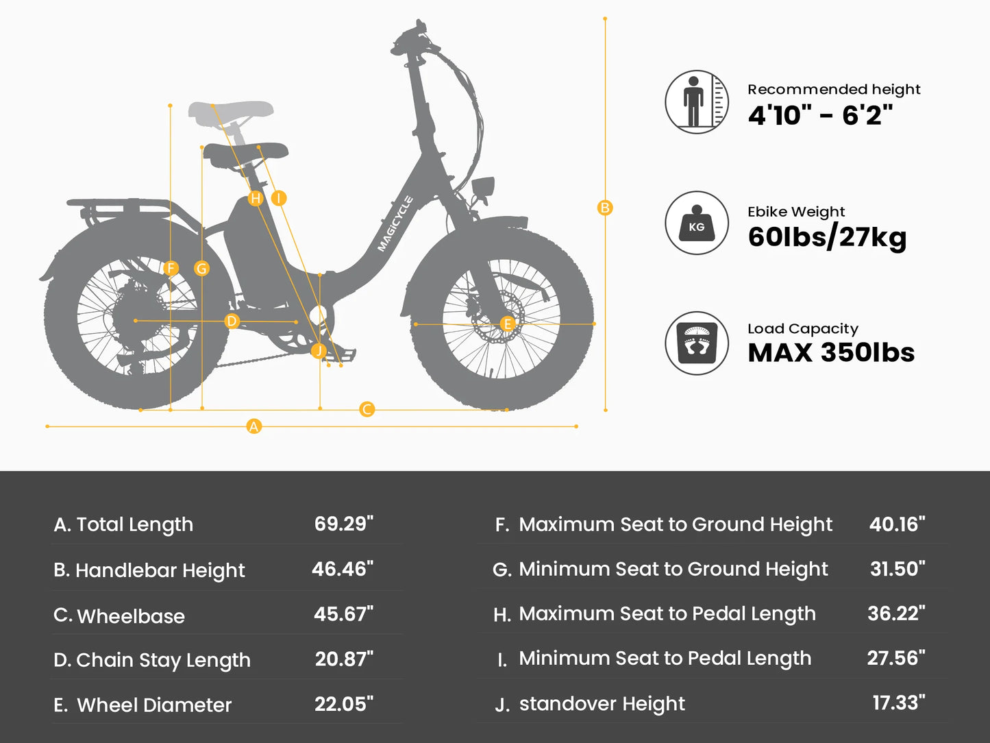 Magicycle Jaguarundi 48V Folding Step-Thru ebike