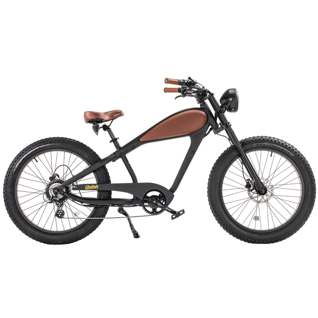 Revi Cheetah Café Racer 750W Electric Chopper Bike - E-Wheel Warehouse