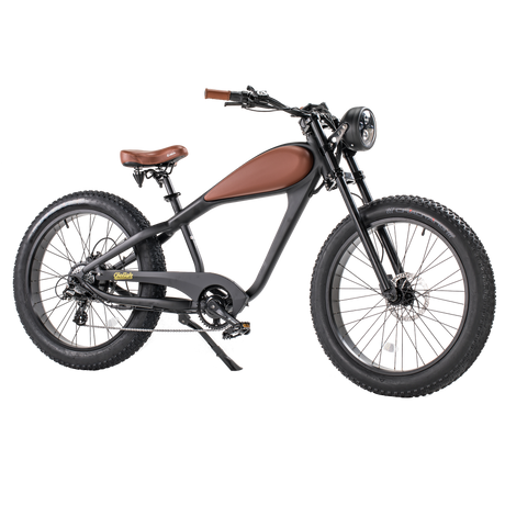 Revi Cheetah Café Racer 750W Electric Chopper Bike - E-Wheel Warehouse