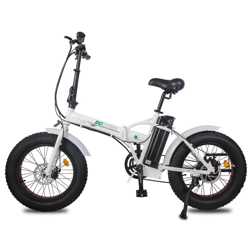 Ecotric 36v  Fat Tire Portable and Folding Electric Bike - E-Wheel Warehouse