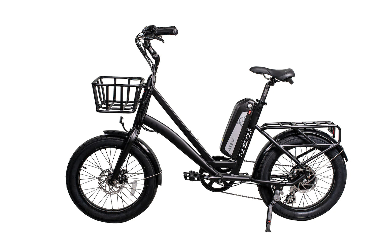 GlareWheel EB-RU Electric Bike Fat Tire 500W 5 Level Throttle With Basket - E-Wheel Warehouse