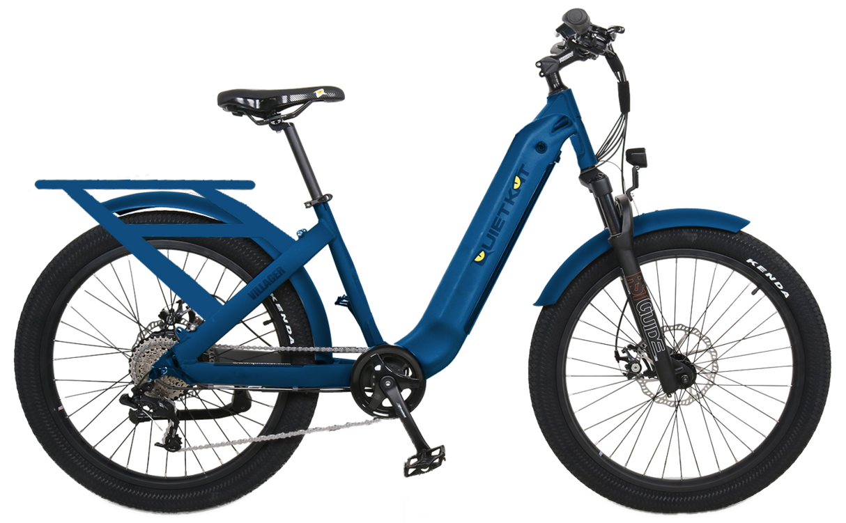 QuietKat Villager Urban Hunting Electric Bike 7 Speed Step-Through Suspension - E-Wheel Warehouse