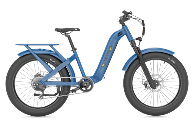 QuietKat Villager Urban Hunting Electric Bike 7 Speed Step-Through Suspension - E-Wheel Warehouse