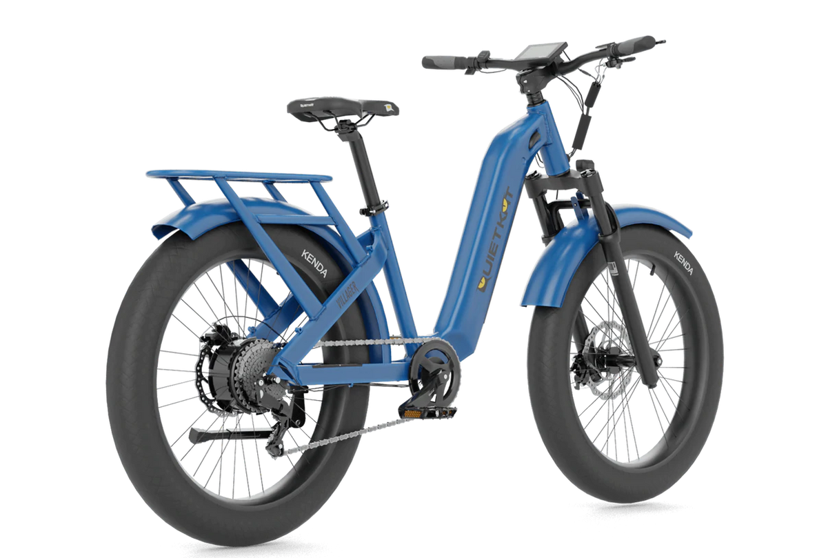 QuietKat Villager Urban Hunting Electric Bike 7 Speed Step-Through Suspension - E-Wheel Warehouse