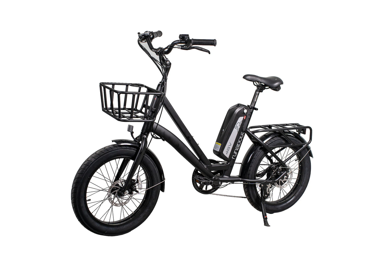 GlareWheel EB-RU Electric Bike Fat Tire 500W 5 Level Throttle With Basket - E-Wheel Warehouse