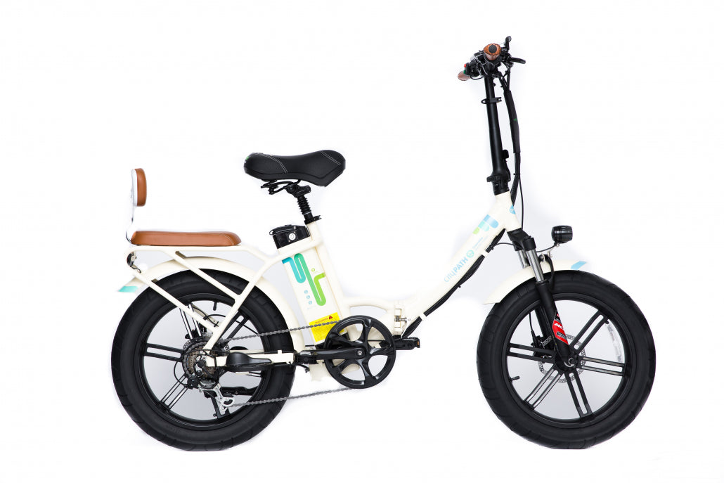Green Bike Electric Motion City Path Edition Folding 48v E-Bike - E-Wheel Warehouse
