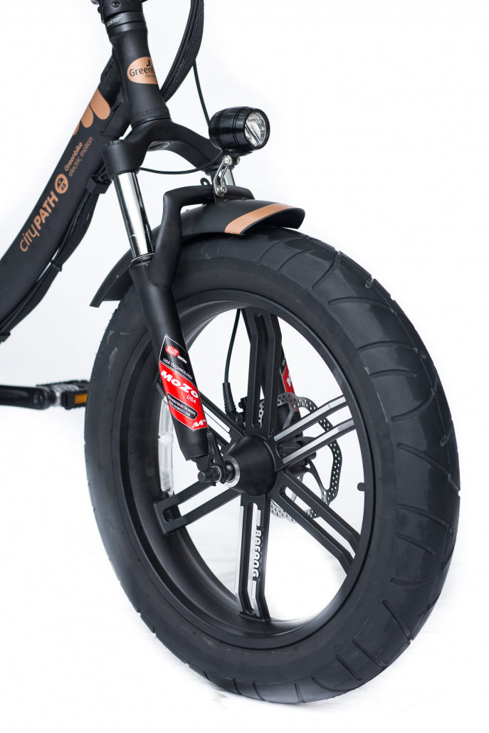 Green Bike Electric Motion City Path Edition Folding 48v E-Bike - E-Wheel Warehouse