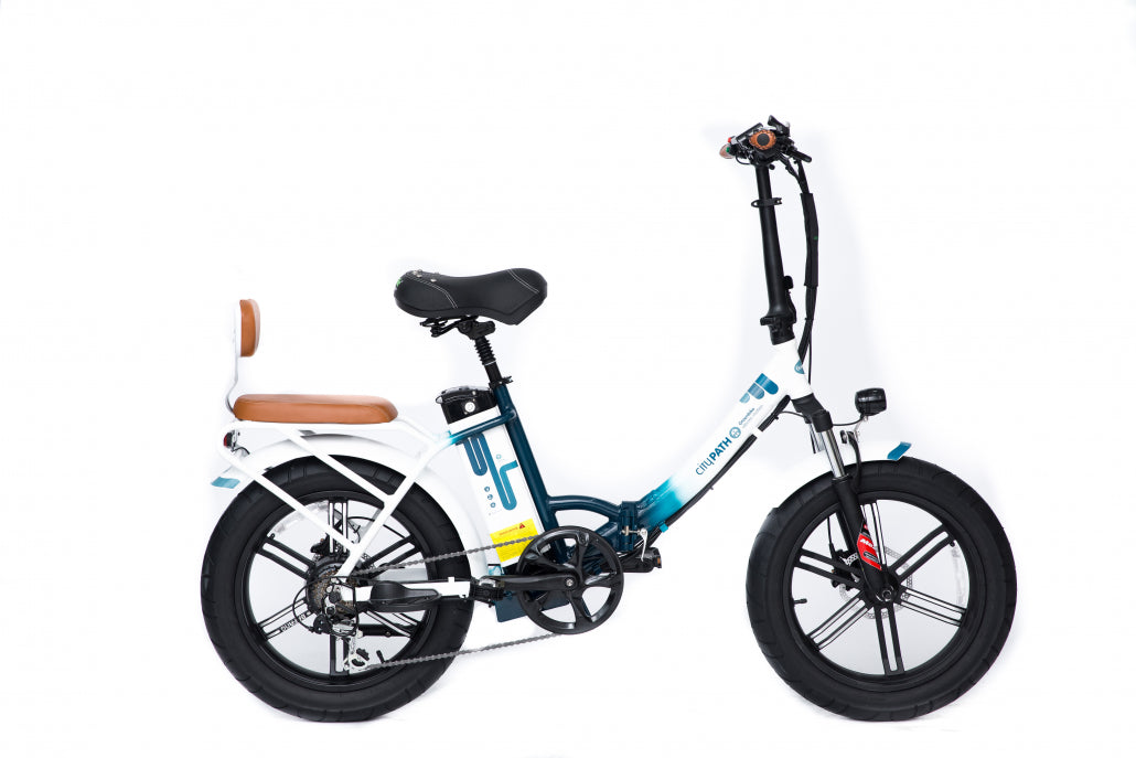 Green Bike Electric Motion City Path Edition Folding 48v E-Bike - E-Wheel Warehouse