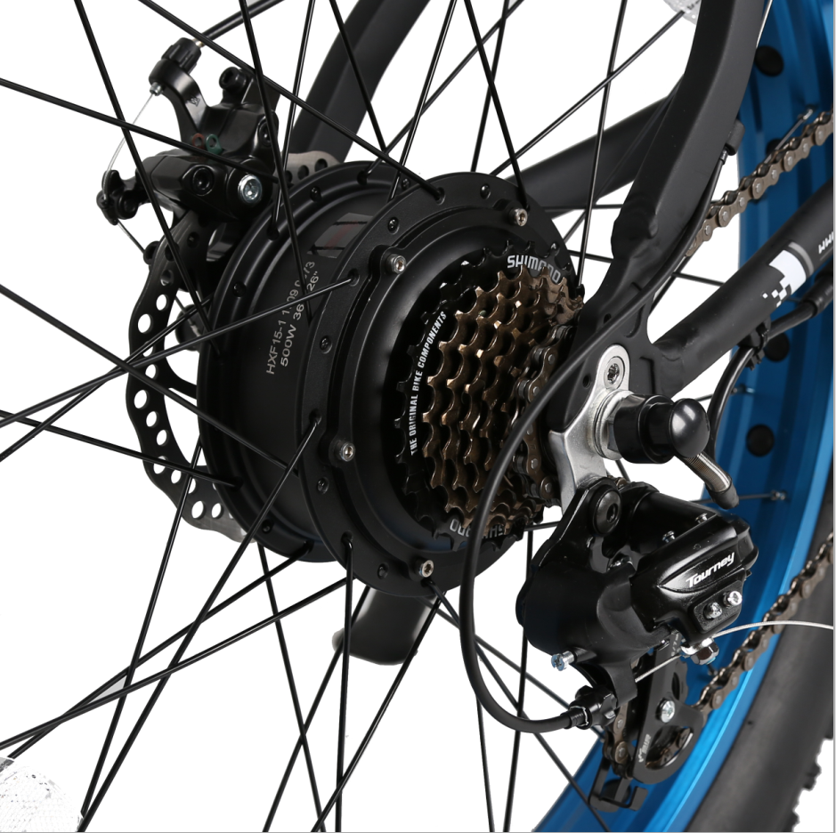 Ecotric Best Fat Tire Beach Snow Electric E Bike - Blue 2020