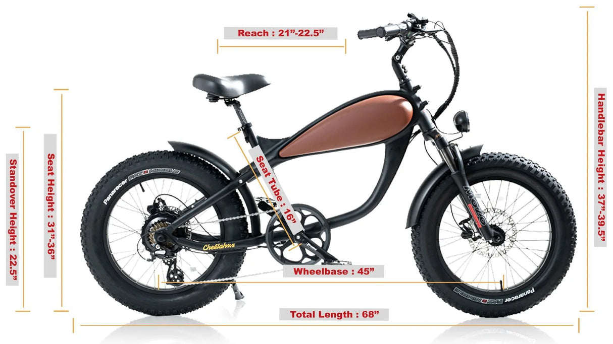 Revi Cheetah Mini Café Racer Electric Chopper Bike