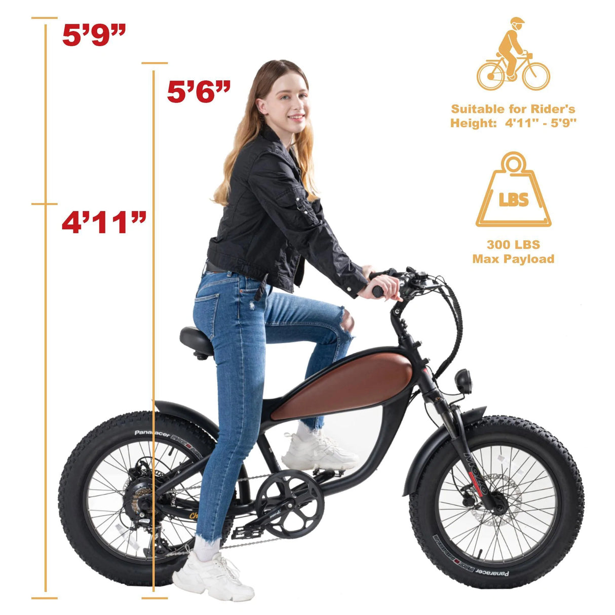 Revi Cheetah Mini Café Racer Electric Chopper Bike