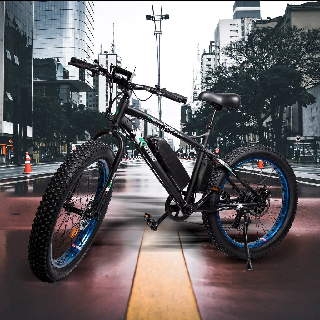 Ecotric Best Fat Tire Beach Snow Electric E Bike - Blue 2020