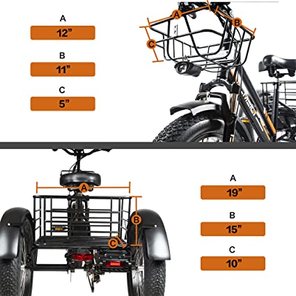 DWMEIGI Zeus MG1703 750W Electric Fat Tire Trike