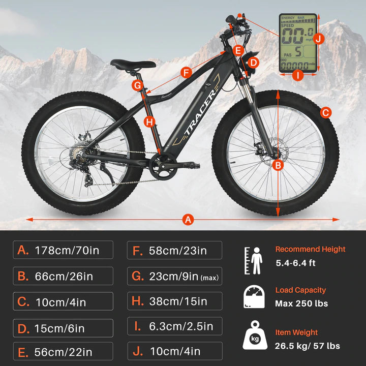 Tracer Tacoma 26" Electric Fat Tire Mountain Bike