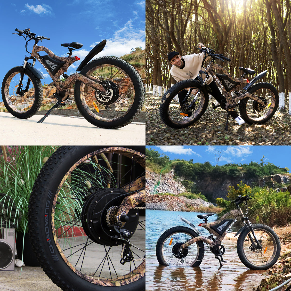 AostirMotor S18 1500W Electric Bike Snakeskin Grain - E-Wheel Warehouse