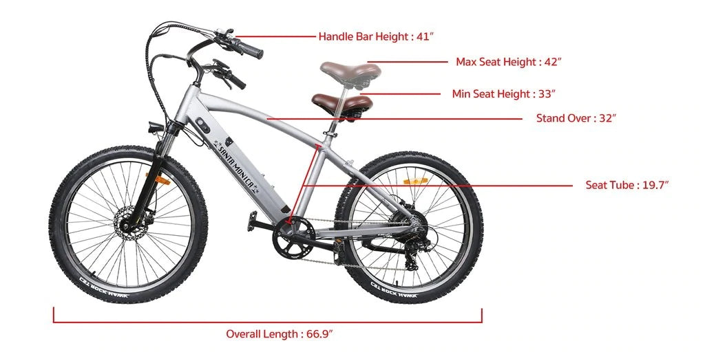 GlareWheel EB-X11 26inch Electric Cruiser Bike - E-Wheel Warehouse