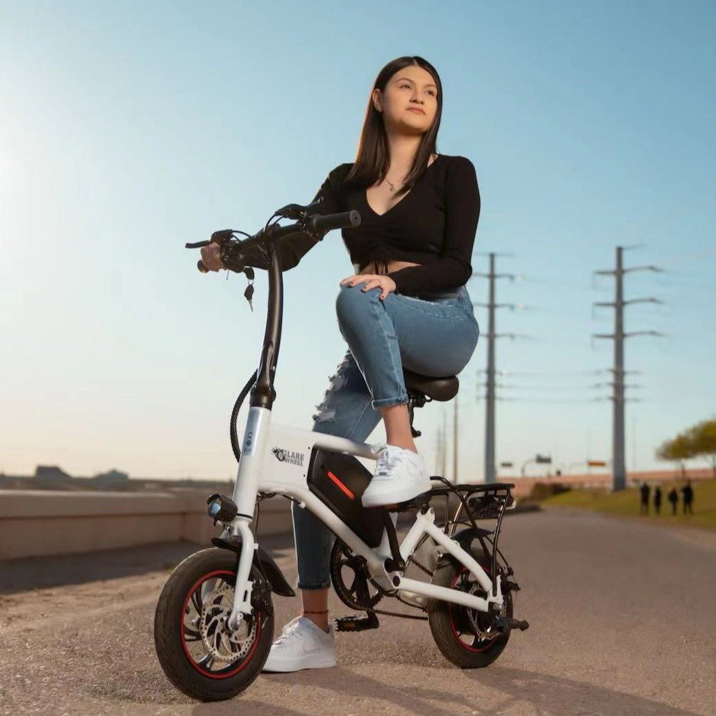 GlareWheel EB-X5 Electric Bike Urban Fashion High Speed 15mph Foldable Easy Carry - E-Wheel Warehouse