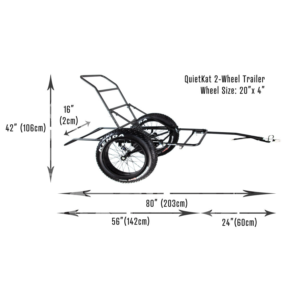Quietkat Cargo Trailer – (2 Wheel) - E-Wheel Warehouse