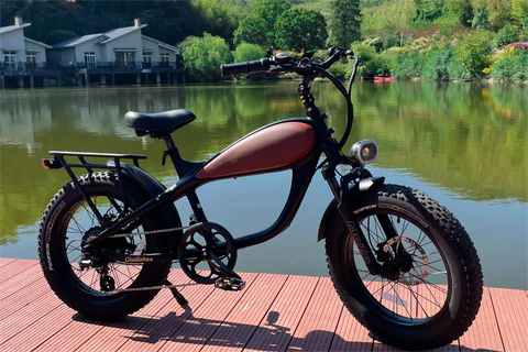 Revi Cheetah Mini Café Racer Electric Chopper Bike