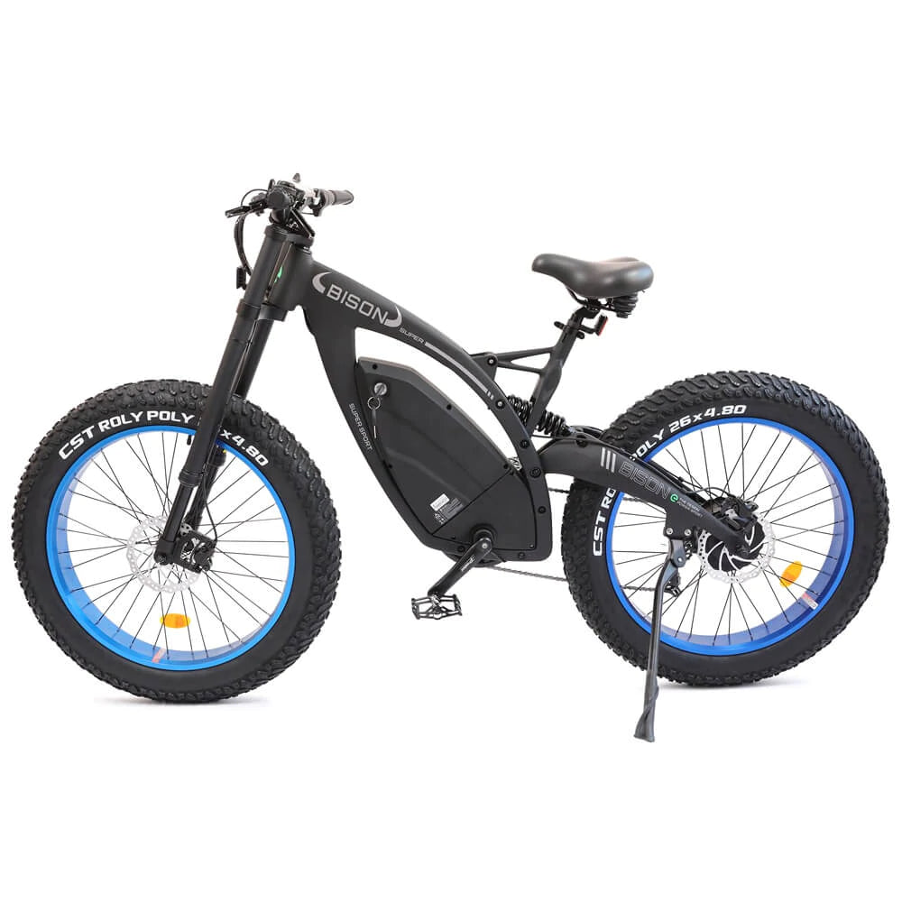 Ecotric big fat tire ebike Bison-Matt Black - E-Wheel Warehouse