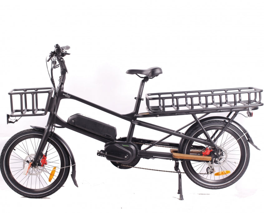 Green Bike Electric Motion Cargo Bike Two Seater Mid Drive 48v 500w Bike - E-Wheel Warehouse