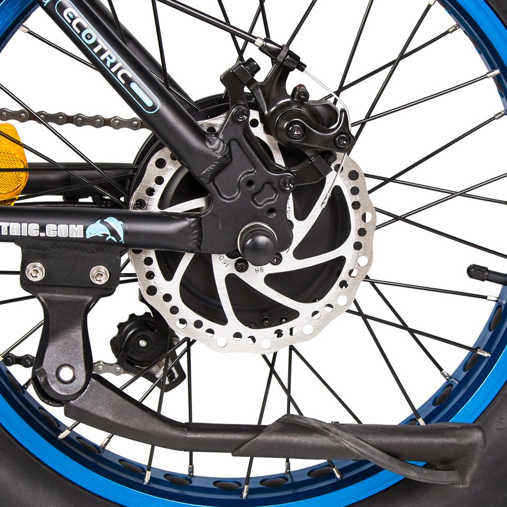 Ecotric Portable And Folding Fat Tair Bike Model Dolphin Black, Blue