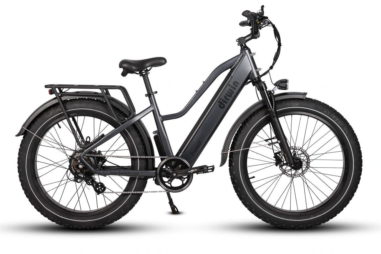 Dirwin Pioneer Step Thru Fat Tire Electric Bike - E-Wheel Warehouse