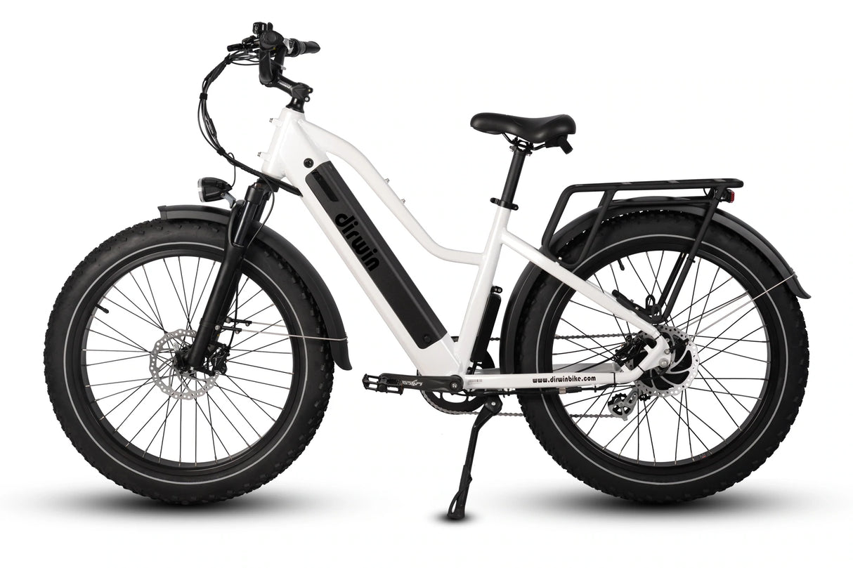 Dirwin Pioneer Step Thru Fat Tire Electric Bike - E-Wheel Warehouse