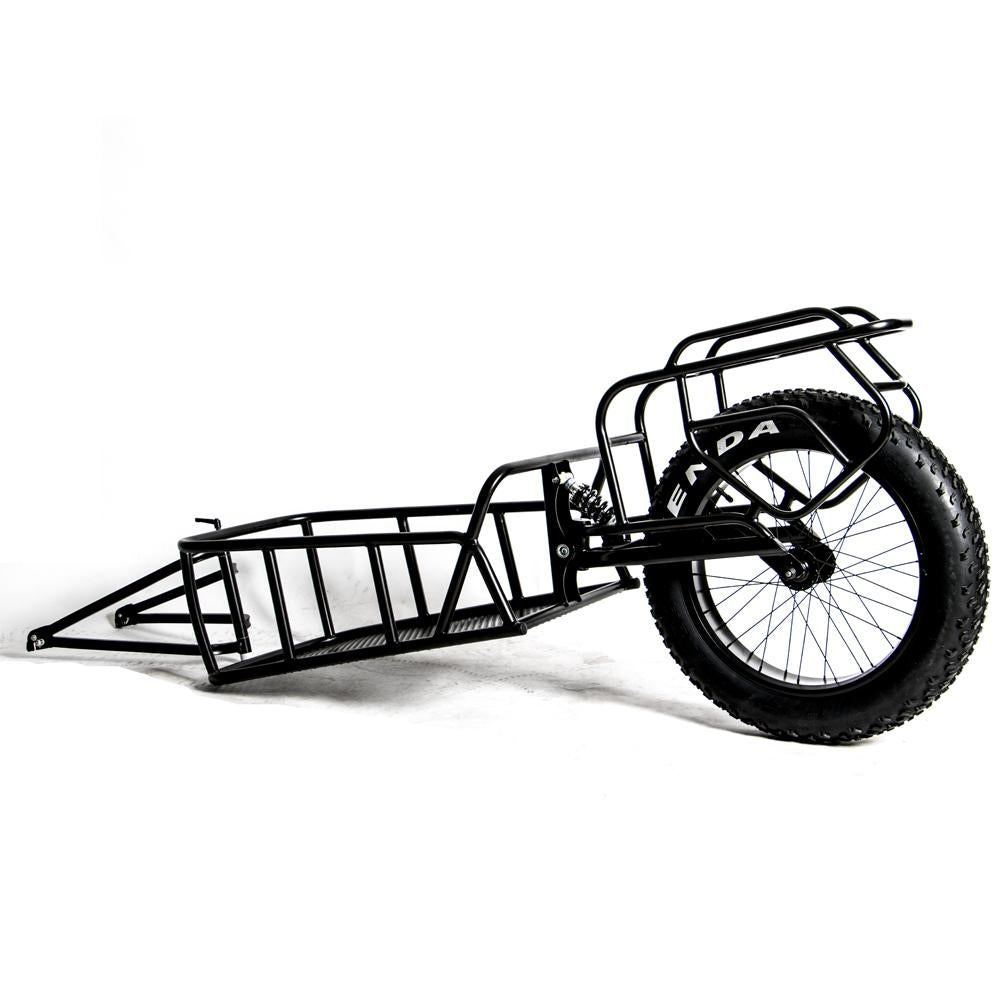 EUNORAU Single track Fat Tire Cargo Bike Trailer For Hunting - E-Wheel Warehouse