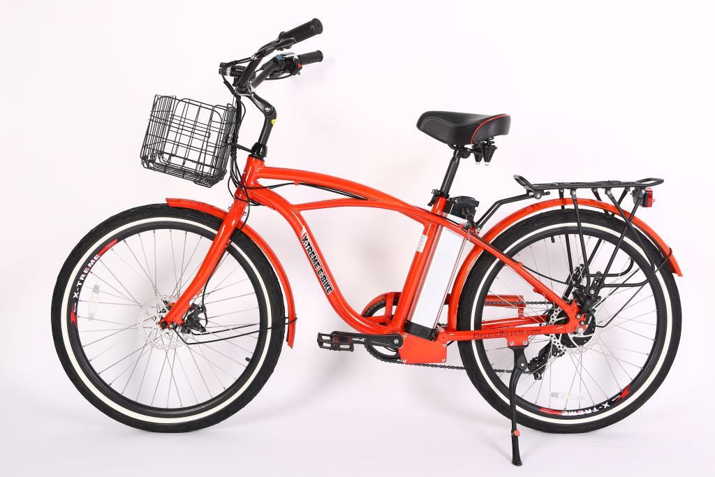 X-Treme Newport Elite 24 Volt Best Beach Cruiser Electric Bike 2020