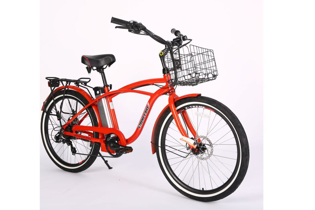 X-Treme Newport Elite 24 Volt Best Beach Cruiser Electric Bike 2020
