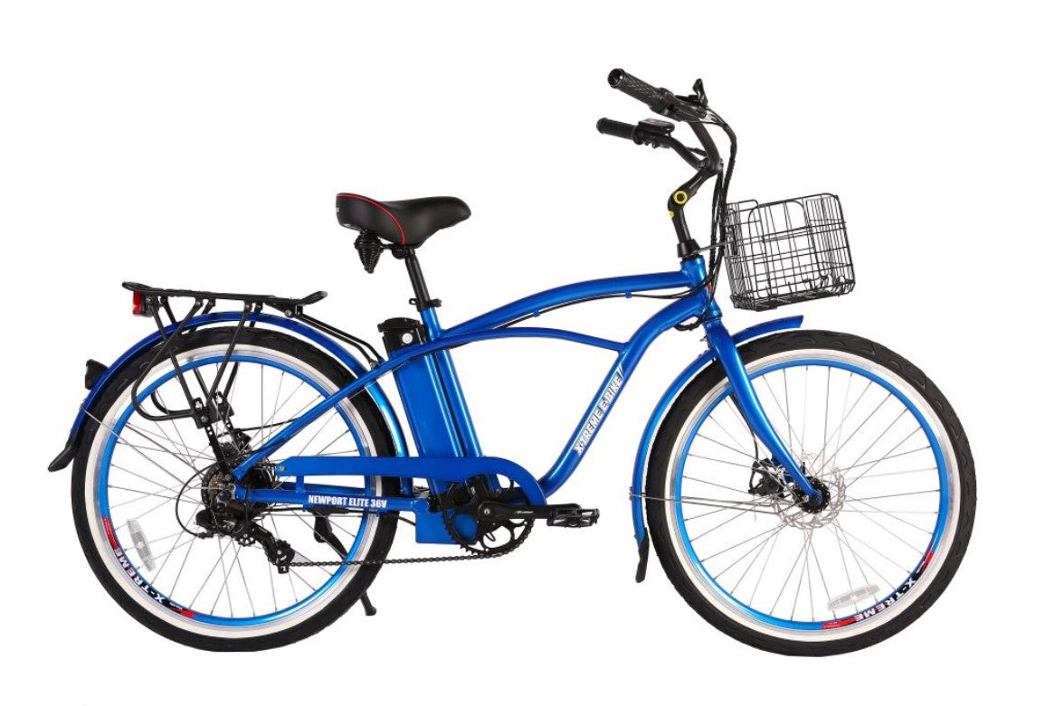 X-Treme Newport Elite 24 Volt Beach Cruiser Electric Bike - E-Wheel Warehouse