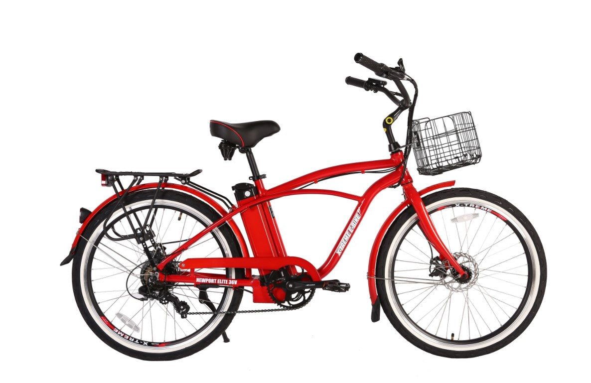 X-Treme Newport Elite 24 Volt Beach Cruiser Electric Bike - E-Wheel Warehouse