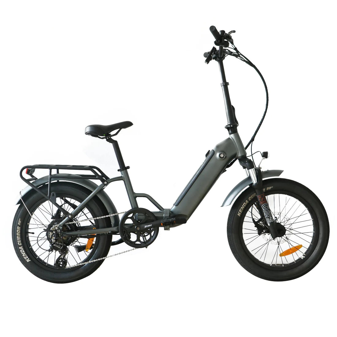 Coastal Cruiser 750w Folding Step Thru 20x3 Electric Bike Silver Gray