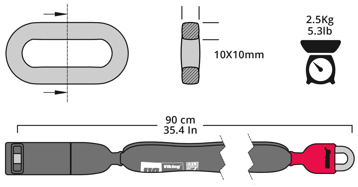 Viking Chain Lock 90