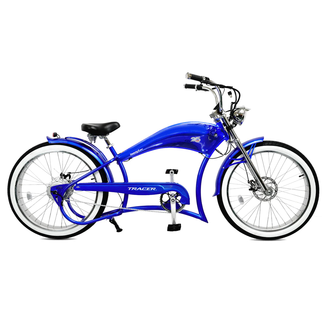 Blue chopper bike hot sale