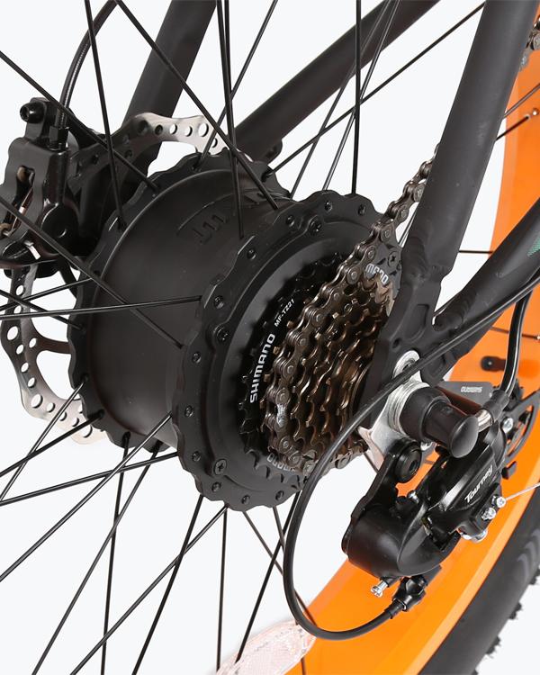 Ecotric Best Hammer Electric Fat Tire Beach Snow E Bike - Orange 2020