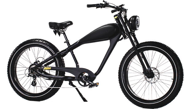 REVI Bikes Cheetah Plus Cafe Racer, Black/Black