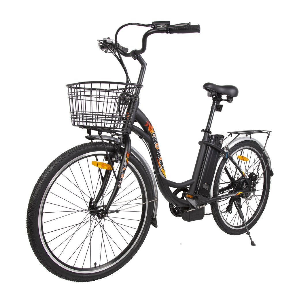 Ecotric Peacedove Black Disc Brake Electric V Brake City Bike Online