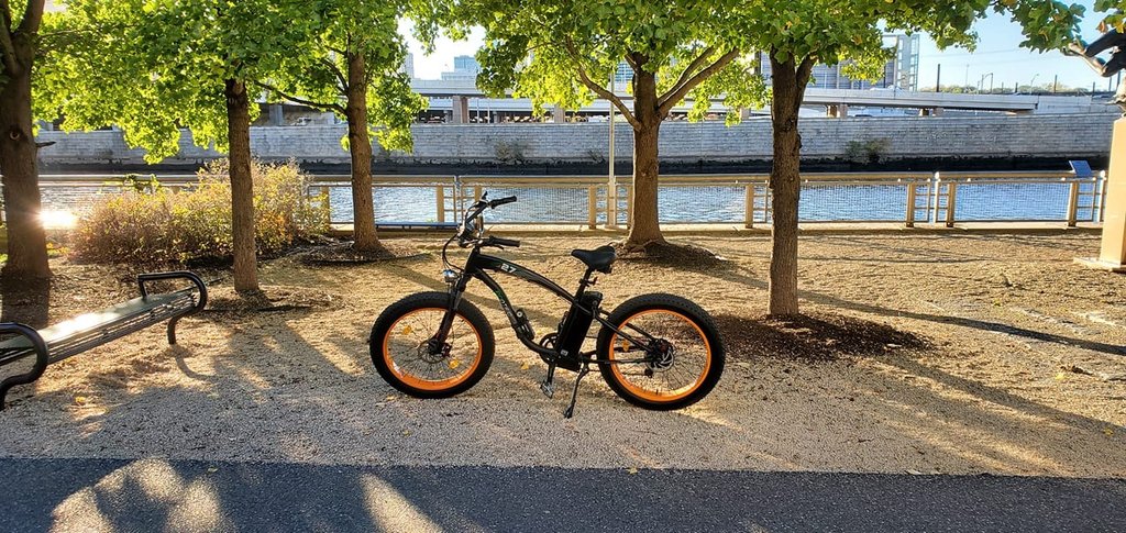 Ecotric Best Hammer Electric Fat Tire Beach Snow E Bike - Orange 2020