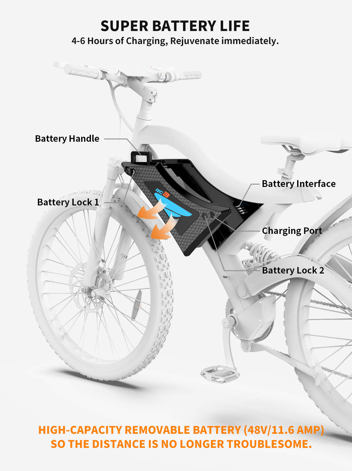 AostirMotor Electric Mountain Bicycle S05 - E-Wheel Warehouse