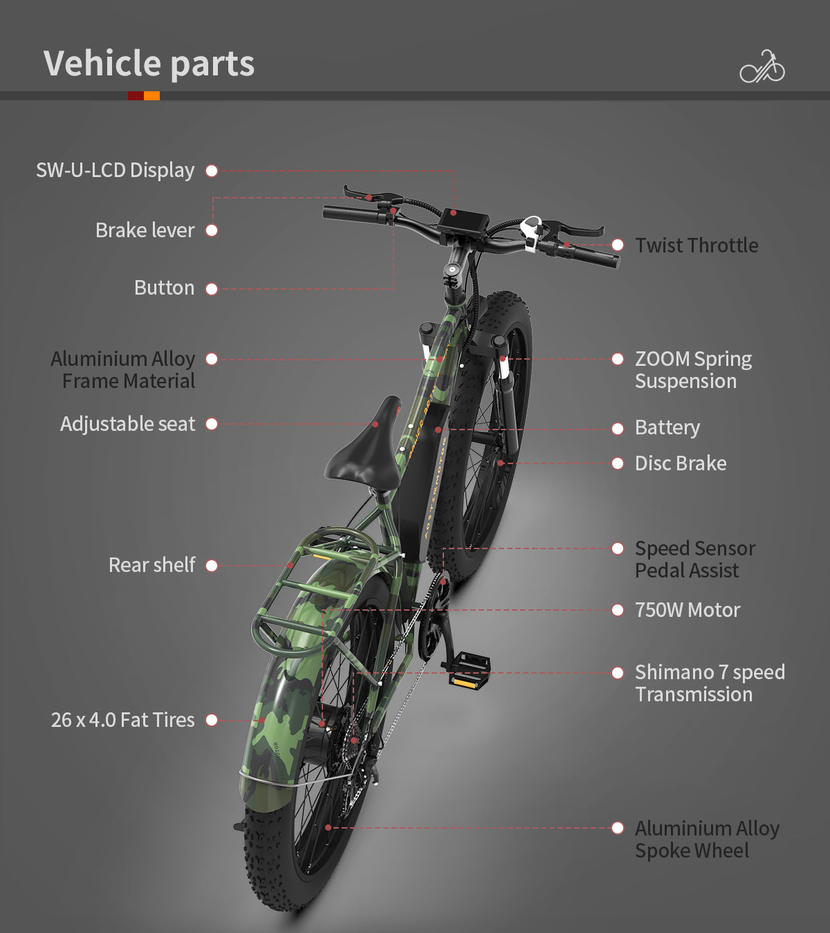 AostirMotor Electric Mountain Bike S07-D - E-Wheel Warehouse