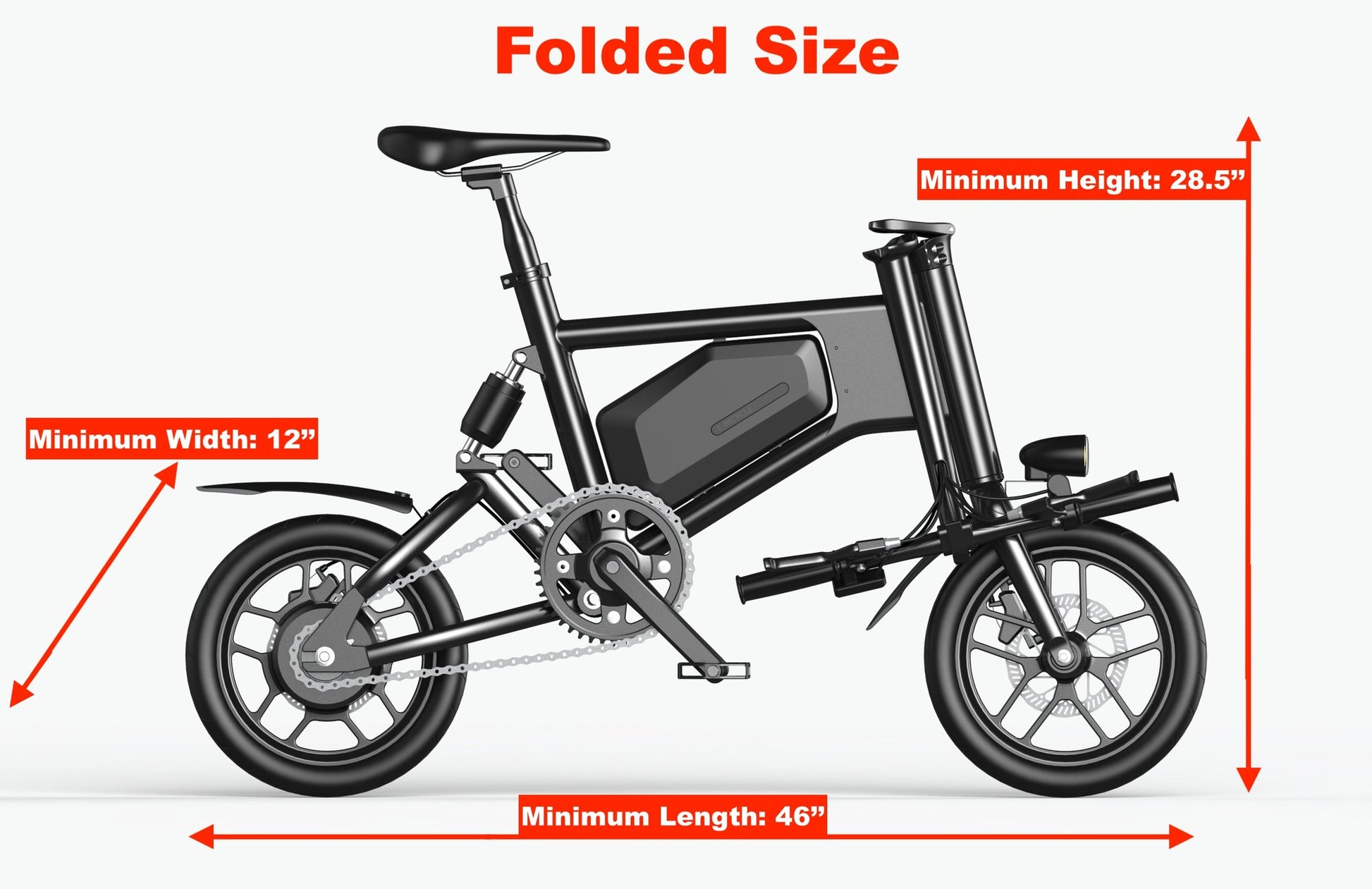 GlareWheel EB-X5 Electric Bike Urban Fashion High Speed 15mph Foldable Easy Carry - E-Wheel Warehouse