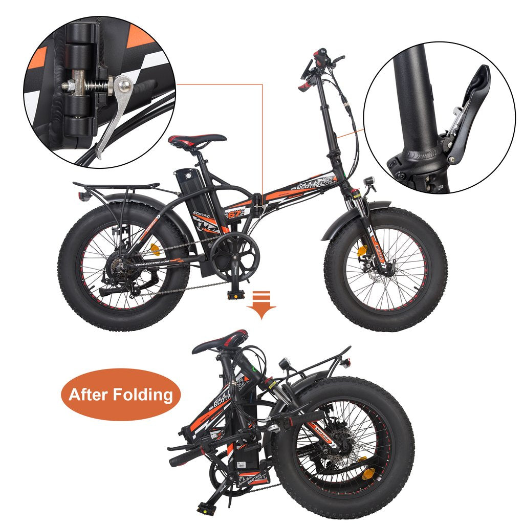 48V Fat Tire Best Folding Electric Bike with color LCD display 2020