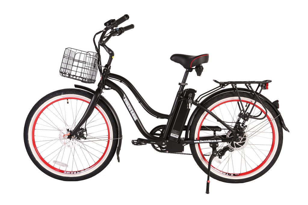 X-Treme Malibu Elite Max 36V Beach Cruiser Electric Bike, Black