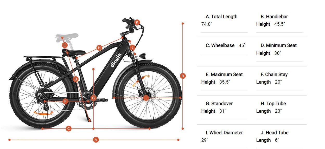 Dirwin Pioneer Fat Tire Electric Bike - E-Wheel Warehouse